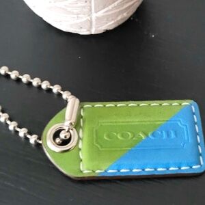 Coach Green and Blue 2-tone Hang Tag